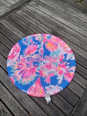 Lilly Pulitzer Blue Floral Frisbee with Pink Accents